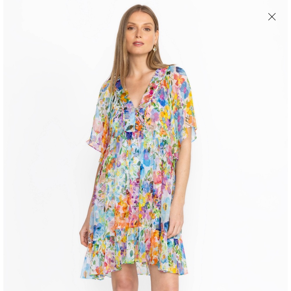 Johnny Was Jade petite margarita mini dress Wild Blooms PS
